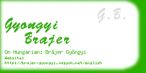 gyongyi brajer business card